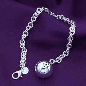 Silver Plated Big Love Charm Bracelet